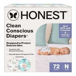 Honest Company - Clean Conscious Diapers (72 Count) - Newborn Baby